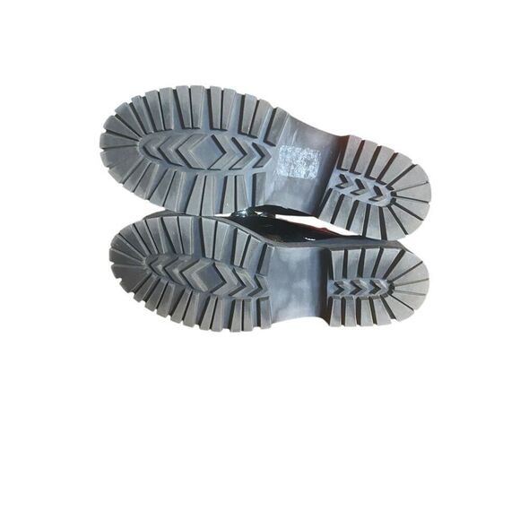 Steve Madden Black with Gold Chain Chunky Platform Loafers Shoes Women's Sz 11 - Picture 8 of 9